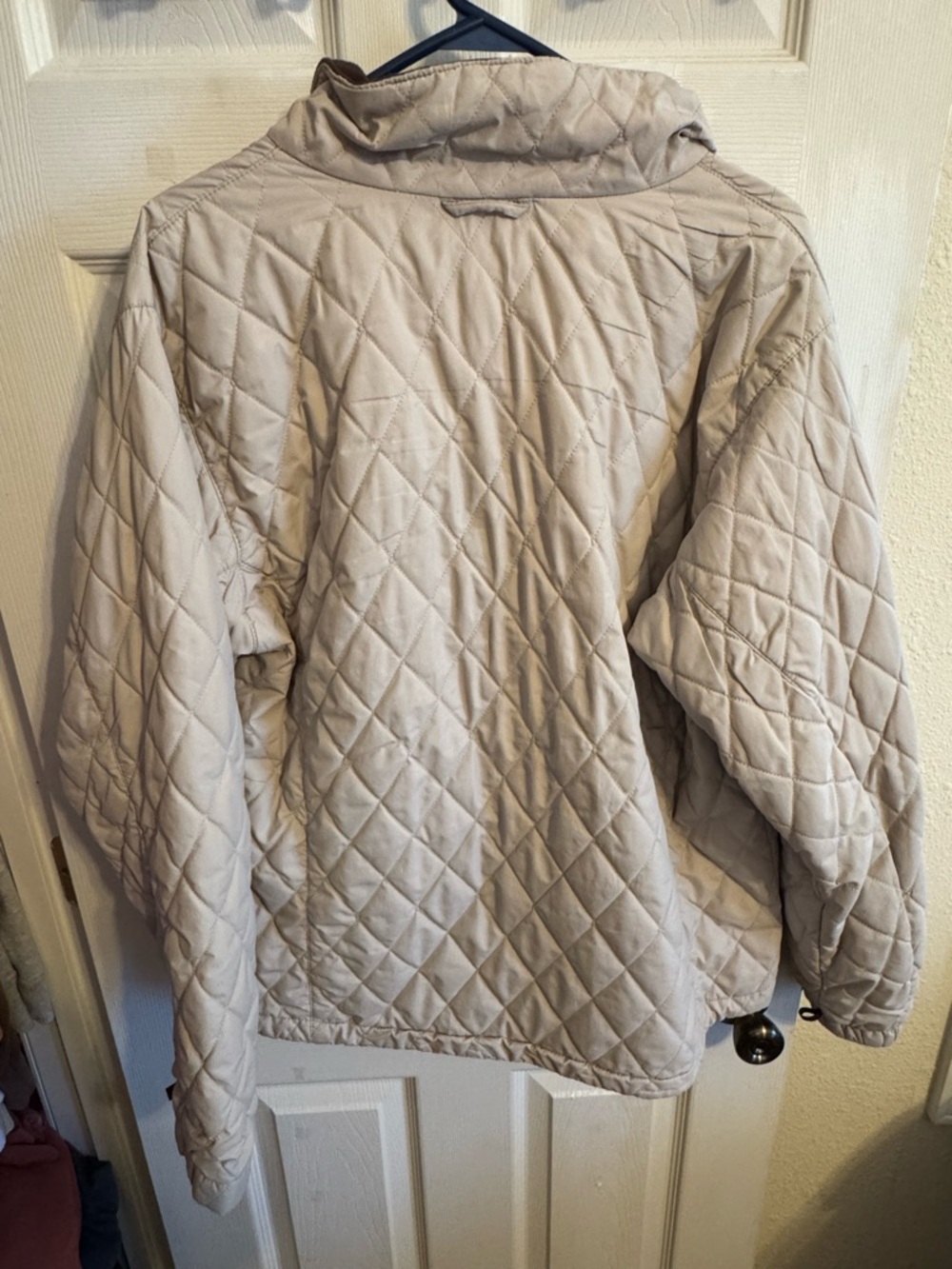 Columbia Light Beige Quilted Jacket with Brown Collar - Picture 6 of 6
